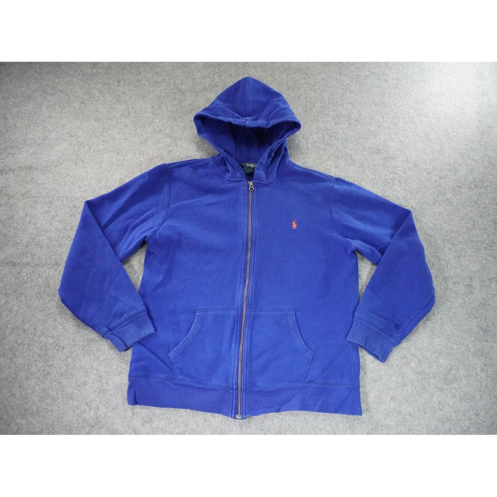 Polo  Ralph Lauren Hoodie Youth XL Full Zip Sweatshirt‎ Fleece Pony Embroidered